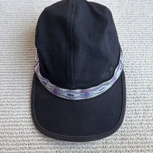 Kavu Canvas StrapCap Black USA Medium Hat Adjustable Outdoor Hiking cotton